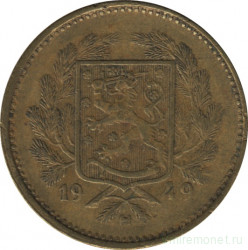 Монета. Финляндия. 5 марок 1949 год.