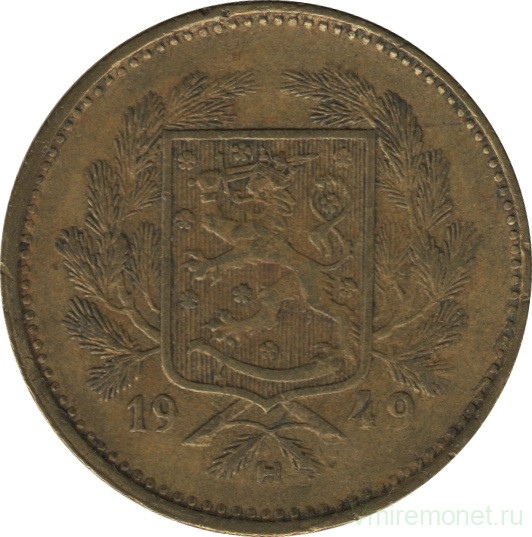 Монета. Финляндия. 5 марок 1949 год.