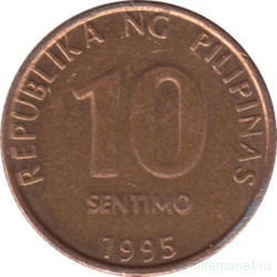Монета. Филиппины. 10 сентимо 1995 год.