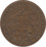 Монета. Нидерланды. 1 цент 1926 год. ав.