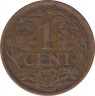 Монета. Нидерланды. 1 цент 1926 год. рев.
