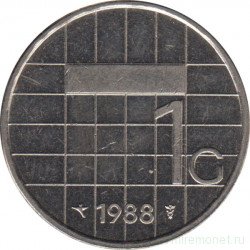 Монета. Нидерланды. 1 гульден 1988 год.
