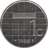Монета. Нидерланды. 1 гульден 1988 год. ав.