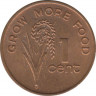Монета. Фиджи. 1 цент 1982 год. ФАО. рев.