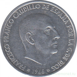Монета. Испания. 50 сентимо 1972 (1966) год.