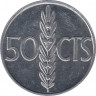 Монета. Испания. 50 сентимо 1972 (1966) год. рев.