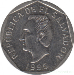 Монета. Сальвадор. 10 сентаво 1995 год.