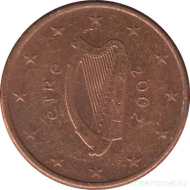Монета. Ирландия. 1 цент 2002 год.