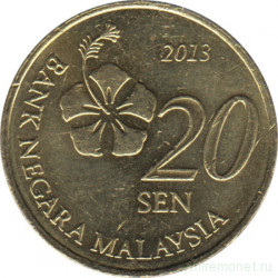 Монета. Малайзия. 20 сен 2013 год.