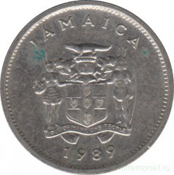 Монета. Ямайка. 5 центов 1989 год.