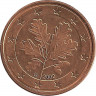 Монета. Германия. 5 центов 2002 год (G). ав.