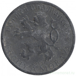 Монета. Богемия и Моравия. 50 геллеров 1943 год.