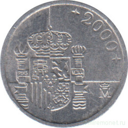 Монета. Испания. 1 песета 2000 год.