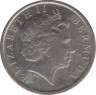 Монета. Бермудские острова. 10 центов 1999 год. рев.