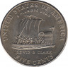 Монета. США. 5 центов 2004 год. 200 лет экспедиции Льюиса и кларка - Лодка. Монетный двор D. ав.