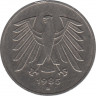 Монета. ФРГ. 5 марок 1985 год. Монетный двор - Карлсруэ (G).  ав.