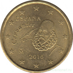Монета. Испания. 10 центов 2016 год.