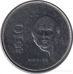 Монета. Мексика. 10 песо 1987 год.