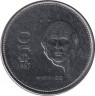Монета. Мексика. 10 песо 1987 год. ав.