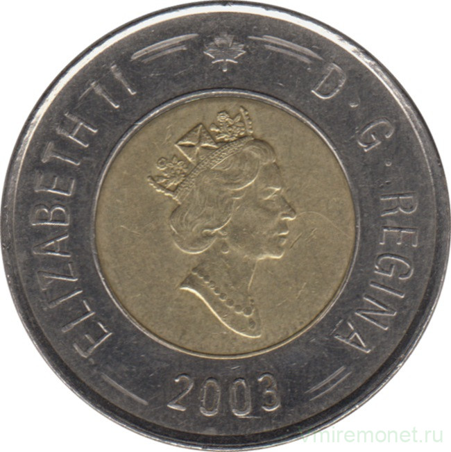 Монета. Канада. 2 доллара 2003 год.