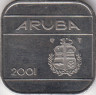 Монета. Аруба. 50 центов 2001 год. ав.