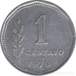 Монета. Аргентина. 1 сентаво 1970 год.