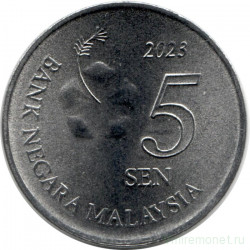Монета. Малайзия. 5 сен 2023 год.