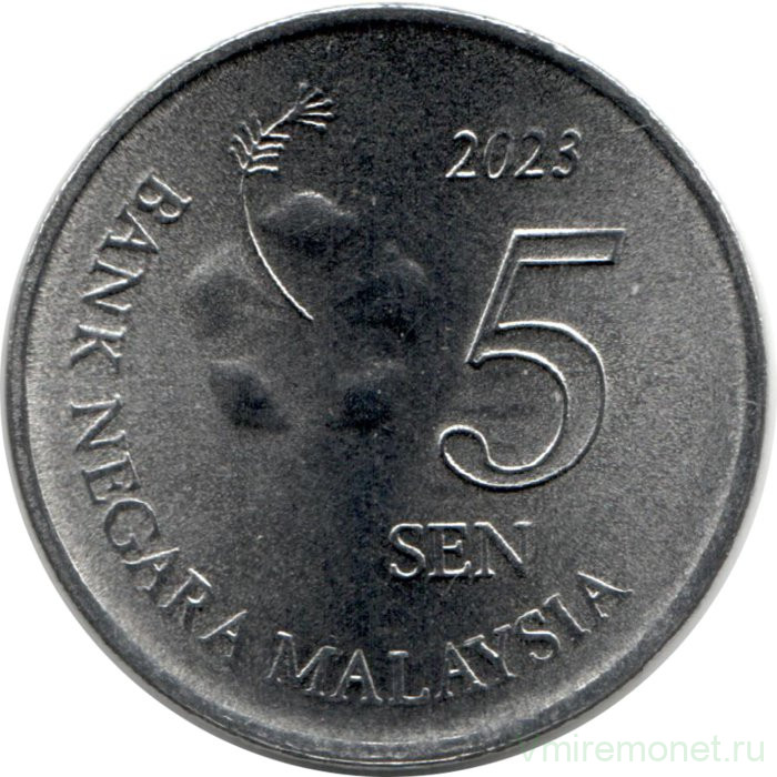 Монета. Малайзия. 5 сен 2023 год.