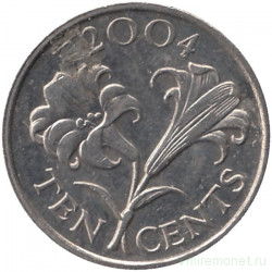 Монета. Бермудские острова. 10 центов 2004 год. 