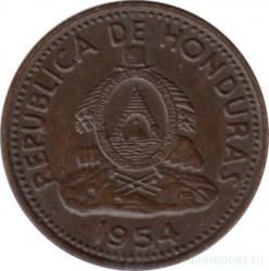 Монета. Гондурас. 1 сентаво 1954 год.