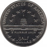 Монета. США. 50 центов 1989 год (D). 200 лет Конгрессу США.