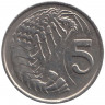 Монета. Каймановы острова. 5 центов 1987 год. 