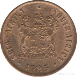 Монета. Южно-Африканская республика (ЮАР). 1 цент 1985 год.