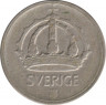 Монета. Швеция. 25 эре 1945 год (G). рев.