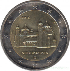 Монета. Германия. 2 евро 2014 год. Нижняя Саксония (F).