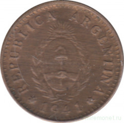 Монета. Аргентина. 1 сентаво 1941 год.