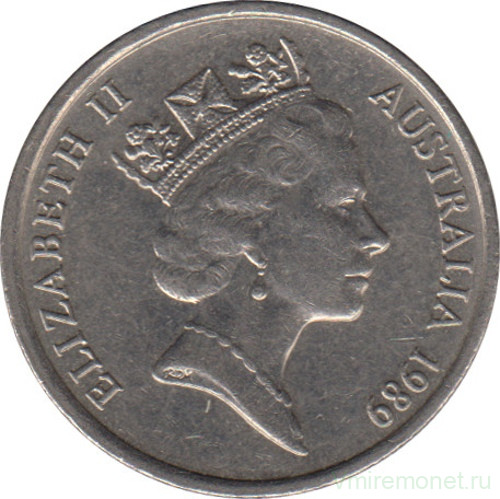 Монета. Австралия. 5 центов 1989 год.