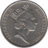 Монета. Австралия. 5 центов 1989 год. ав.