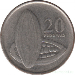 Монета. Гана. 20 песев 2007 год.