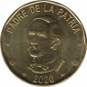 Монета. Доминиканская республика. 1 песо 2020 год. ав.