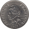 Монета. Французская Полинезия. 50 франков 1975 год. ав.