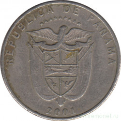Монета. Панама. 1/4 бальбоа 2001 год.