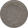 Монета. США. 5 центов 1899 год. ав.