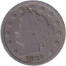 Монета. США. 5 центов 1899 год.