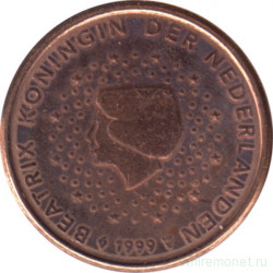 Монета. Нидерланды. 2 цента 1999 год.