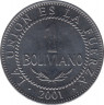 Монета. Боливия. 1 боливиано 2001 год. ав.