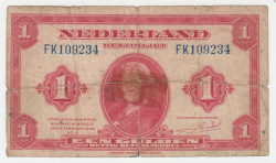 Банкнота. Нидерланды. 1 гульден 1943 год. Тип 64.