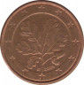 Монета. Германия. 1 цент 2009 год. (G). ав.
