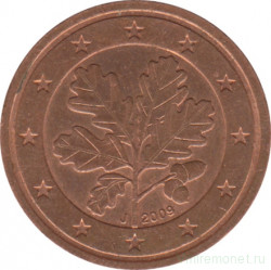 Монета. Германия. 2 цента 2009 год. (J).