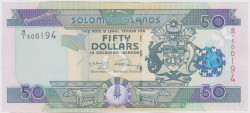 Банкнота. Соломоновы острова. 50 долларов 2011 год.
